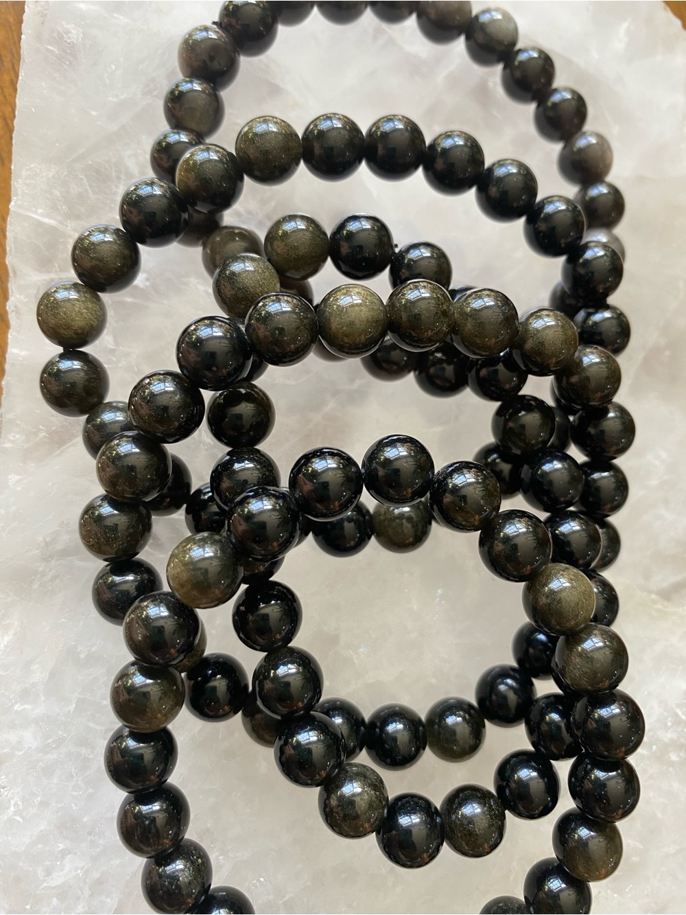 ✨🖤 8mm Golden Obsidian Crystal Bracelets 🖤✨